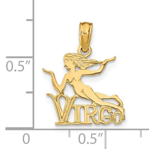 10k Yellow Gold Small Zodiac Signs astrological symbol Necklace Charm Pendant - Picture 4 of 16